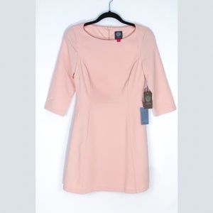 VINCE CAMUTO pink elbow sleeved dress NWT!!!!!  6P